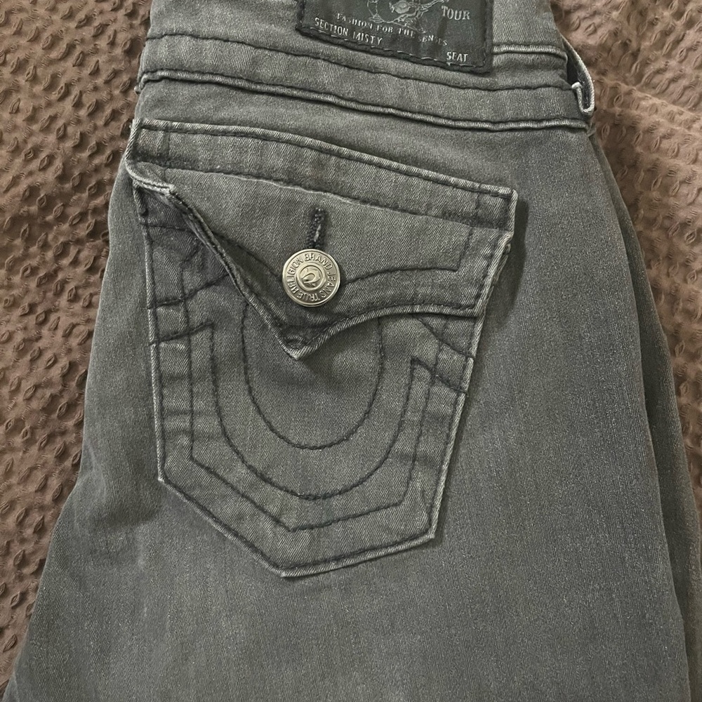 True Religion Misty Skinny Gray Denim Jeans – Women’s Size 27 – Super Stretchy